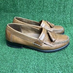 G.H. Bass Weejuns Jeremy Mens 8.5 Brown Leather Slip On Tassel Penny Loafers